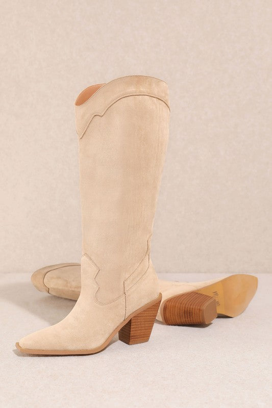 Classy Tall Boot in Beige