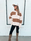 Kali Sweater in Cream & Camel Stripe