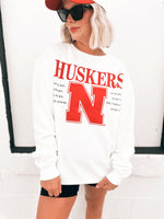 Nebraska Guccio White Sweatshirt