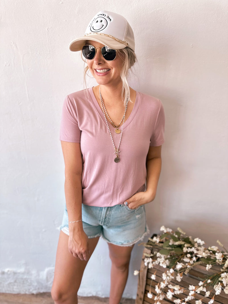 Tatiana Tee in Smokey Mauve