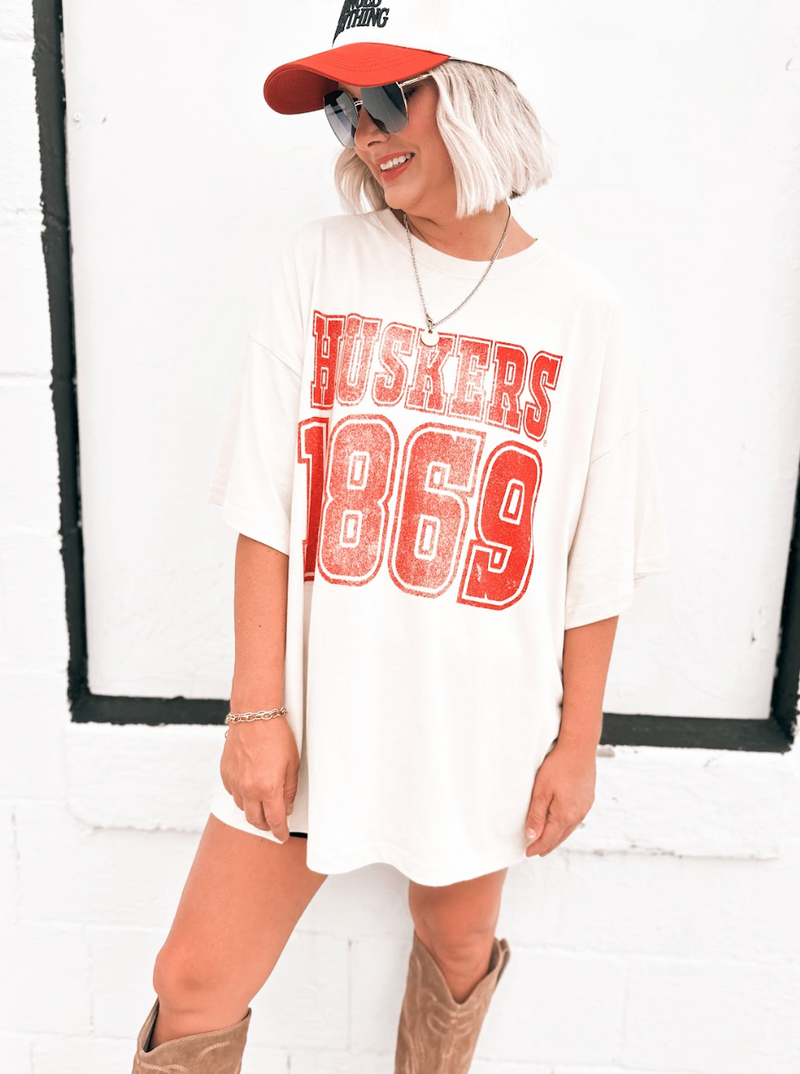 Huskers 1869 Oversized Tee