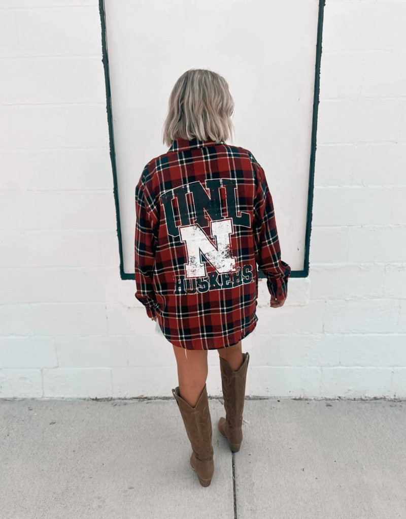 Red & Black Nebraska Plaid