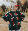 Santa Hat Sweater in Emerald