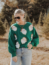 Santa Sequin Sweater in Green