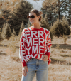 Merry Sweater in Red & White