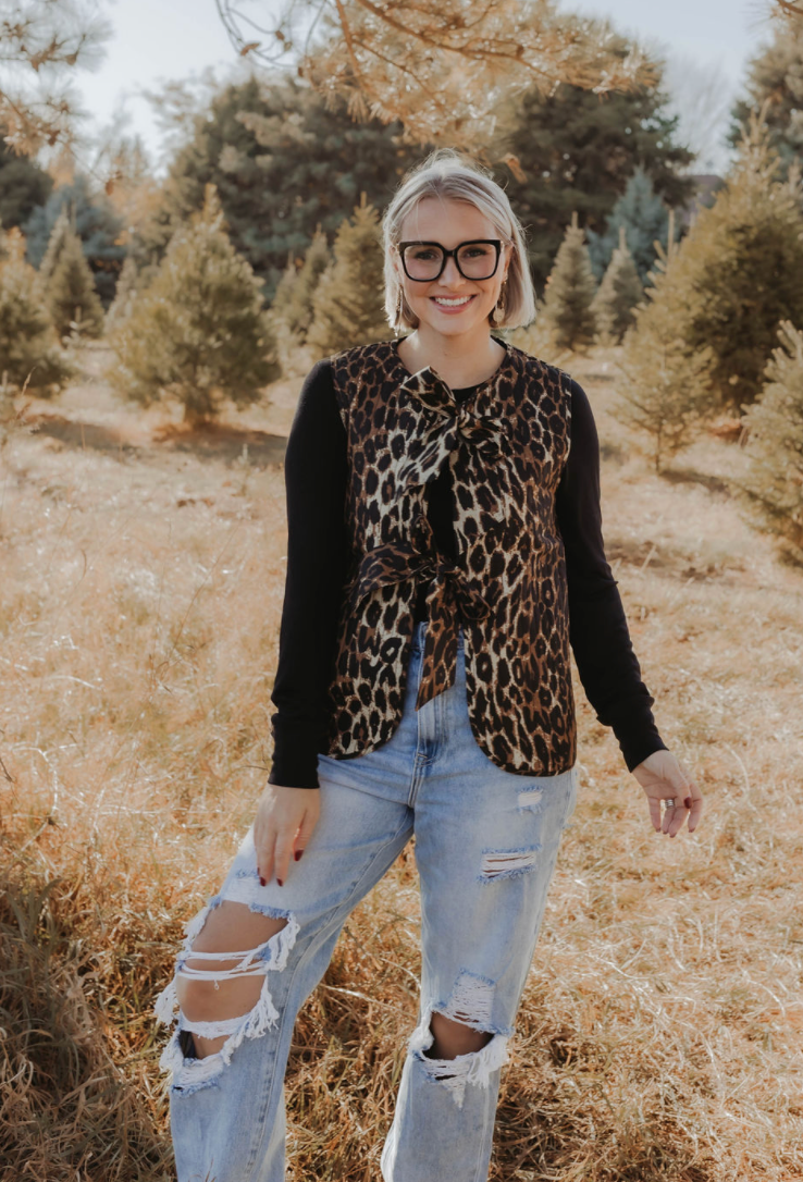 Leopard Quilted Vest