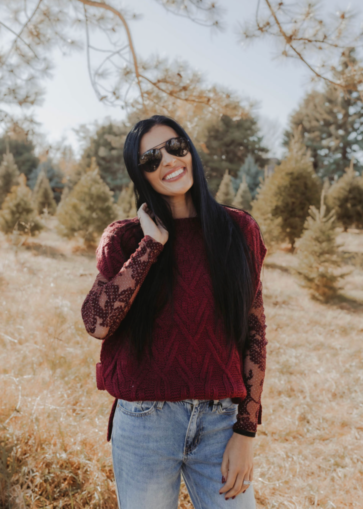 Kaleigh Sweater Vest in Wine