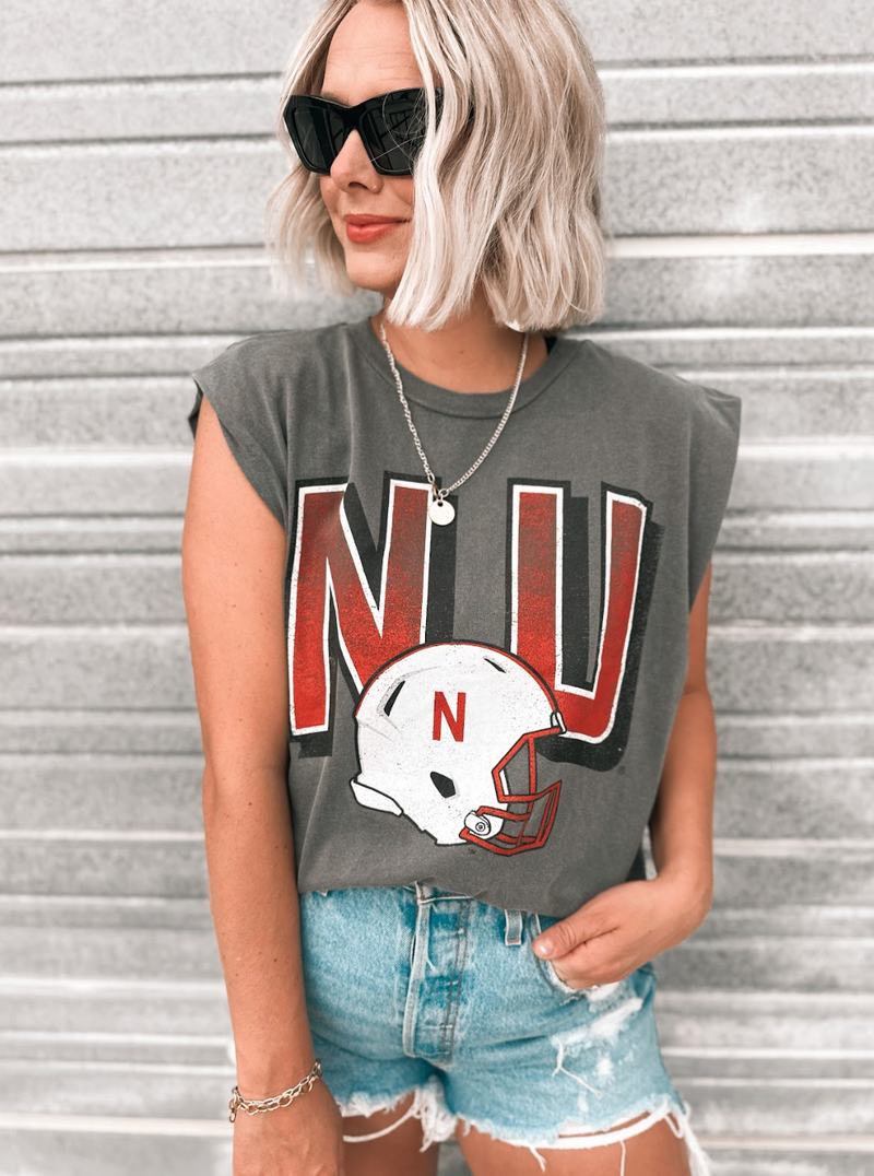 NU Helmet Tank in Charcoal