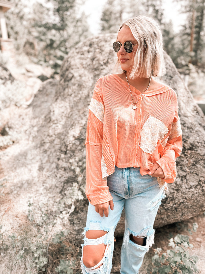 Always Sunny Top in Tangerine