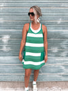 Green Striped Hot Shot Dress