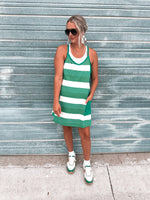 Green Striped Hot Shot Dress