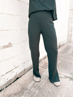 Izzy Pants in Black Rib