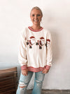 Here Comes Santa Sequin Corded Sweater