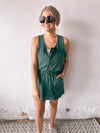 Sleeveless Skort Dress in Smoked Spruce