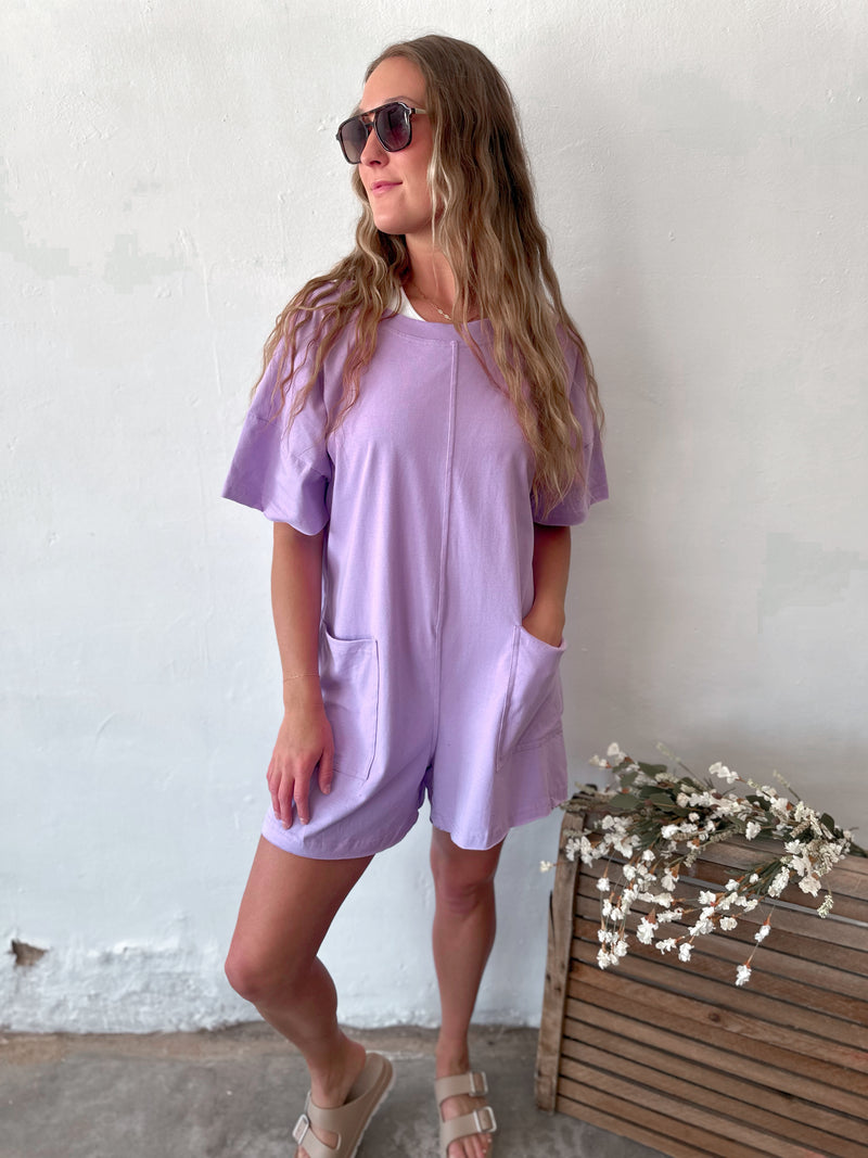 Kyra Romper in Lavender